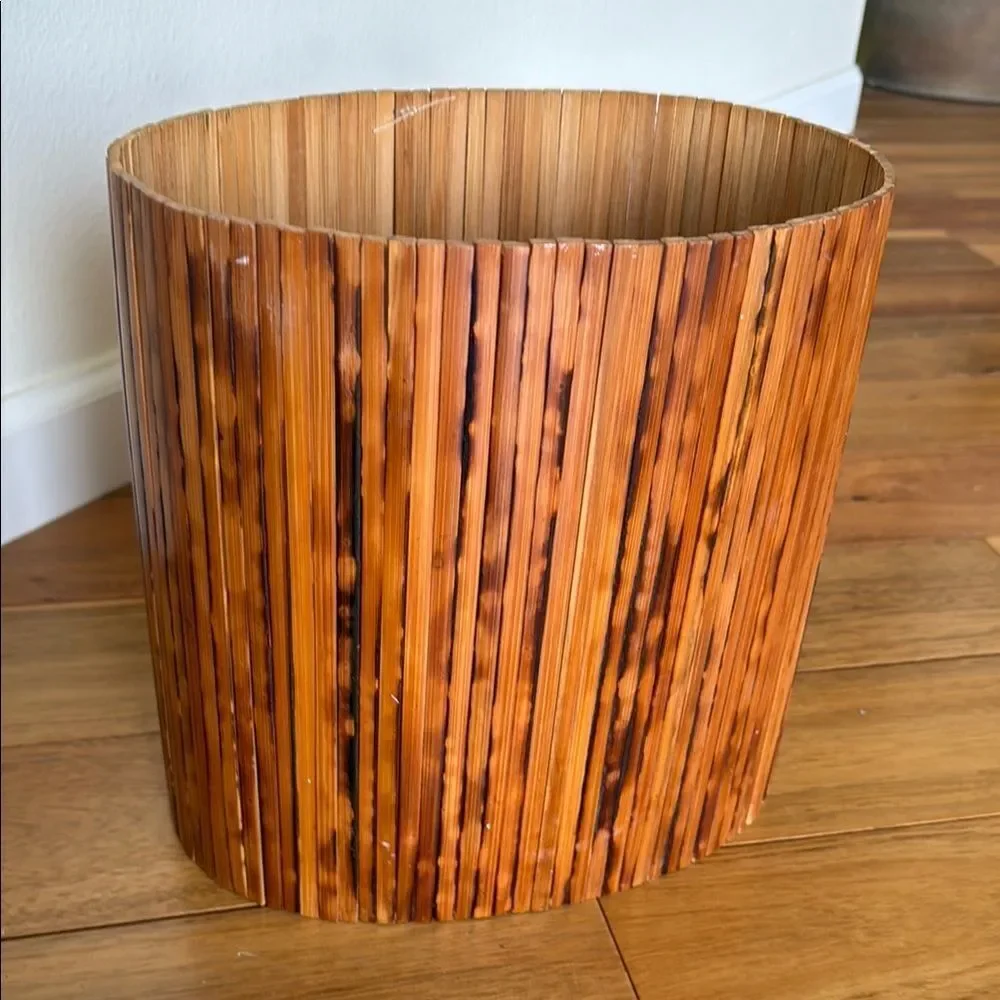 MCM Bamboo wastebasket